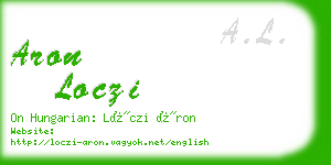 aron loczi business card