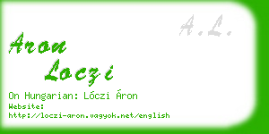 aron loczi business card